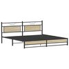 vidaXL Metal Bed Frame without Mattress Sonoma Oak 193x201 cm