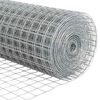 vidaXL Fence with Post Silver 0.6 x 25 m Steel