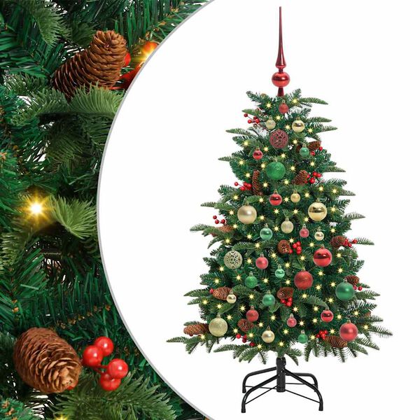 vidaXL Artificial Christmas Tree with 150 LEDs with Stand Green 120 cm