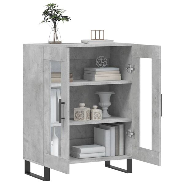vidaXL Sideboard Concrete Grey 69.5x34x90 cm Engineered Wood