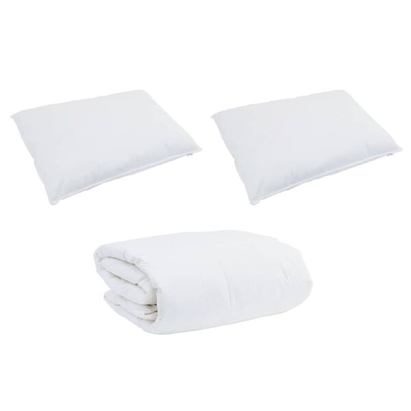 vidaXL Duvet Set with Pillow 3 pcs White Down Feather