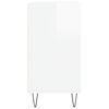 vidaXL Sideboard High Gloss White 57x35x70 cm Engineered Wood