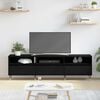 vidaXL TV Cabinet Black Oak 150 x 30 x 45 cm Engineered Wood