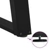 vidaXL Dining Table Legs U-Shaped 2 pcs Black 70x(72-73) cm Steel