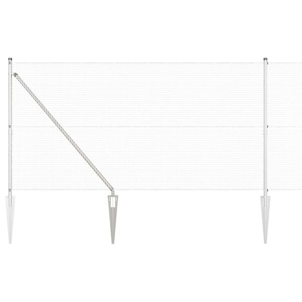 vidaXL Fence Post Silver 25 x 1.2 m (16 x 16 mm mesh) Steel