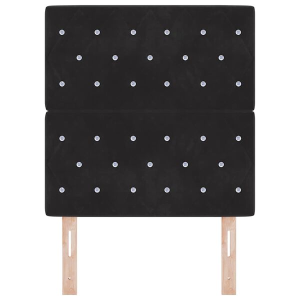 vidaXL Headboard with Headboard Black 80 cm Faux Leather