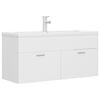 vidaXL Sink Cabinet with Built-in Basin White Engineered Wood