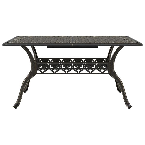 vidaXL 7 Piece Garden Dining Set Bronze Cast Aluminium