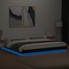 vidaXL Bed Frame with LED Lights without Mattress Black 200x200cm