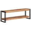 vidaXL TV Cabinet | Natural Wood, Black | Solid Acacia Wood, Iron | 120x30x40 cm