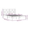 vidaXL Bed Frame without Mattress Solid Wood 140x200 cm (810017+814194)