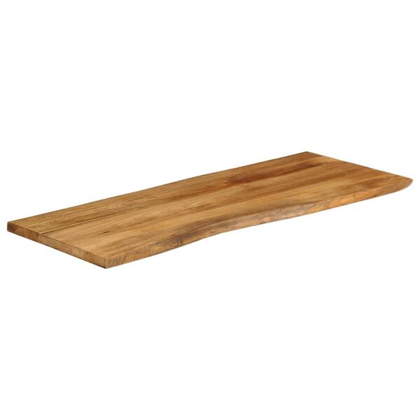 vidaXL Table Top 140x60x2.5 cm Live Edge Solid Wood Mango