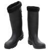 vidaXL Rian Boots with Removable Socks Black Size 46 PVC
