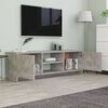 vidaXL TV Cabinet Concrete Grey 120x30x37.5 cm Engineered Wood