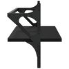 vidaXL Wall Shelves with Bars 2 pcs Black 65x25x30 cm