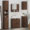 vidaXL Bathroom Furniture Set 5 pcs Brown Oak Engineered wood & Metal