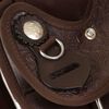 vidaXL Western Saddle. Headstall&Breast Collar Real Leather 16" Brown