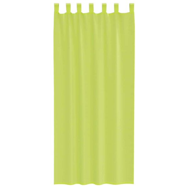 vidaXL Voile Curtains with Tab Top 2 pcs Apple Green