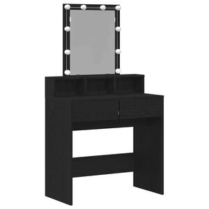 vidaXL Dressing Table Black oak 80 x 41 x 144.5 cm Engineered Wood