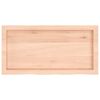 vidaXL Wall Shelf 80x40x(2-4) cm Untreated Solid Wood Oak