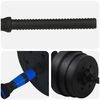 vidaXL 2-in-1 Dumbbell Set Black and Blue 121 x 19.5 x 19.5 cm