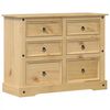 vidaXL Chest of Drawers Corona 112x48x91 cm Solid Wood Pine