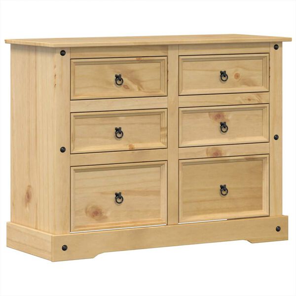 vidaXL Chest of Drawers Corona 112x48x91 cm Solid Wood Pine