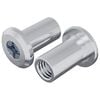 vidaXL Lock Nut 2 pcs Silver M6 x 15 mm Steel