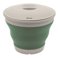 Outwell Collapsible Bucket Round with Lid Shadow Green