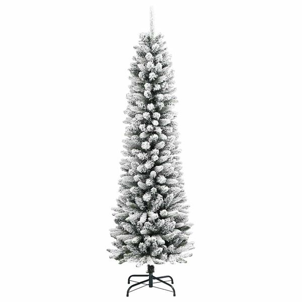 vidaXL Artificial Christmas Tree with 150 LEDs with Stand White 150 cm