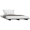 vidaXL Bed Frame without Mattress Black 90x190 cm Single Solid Wood Pine