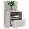 vidaXL Wall-mounted Bedside Cabinets 2 pcs Concrete Grey