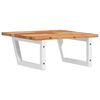 vidaXL Basin Shelf Wall Mounted Steel and Solid Wood Acacia