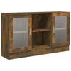 vidaXL Vitrine Cabinet Smoked Oak 120x30,5x70 cm Engineered Wood