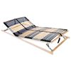 vidaXL Slatted Bed Base Brown 120 x 190 cm Solid Beech Wood