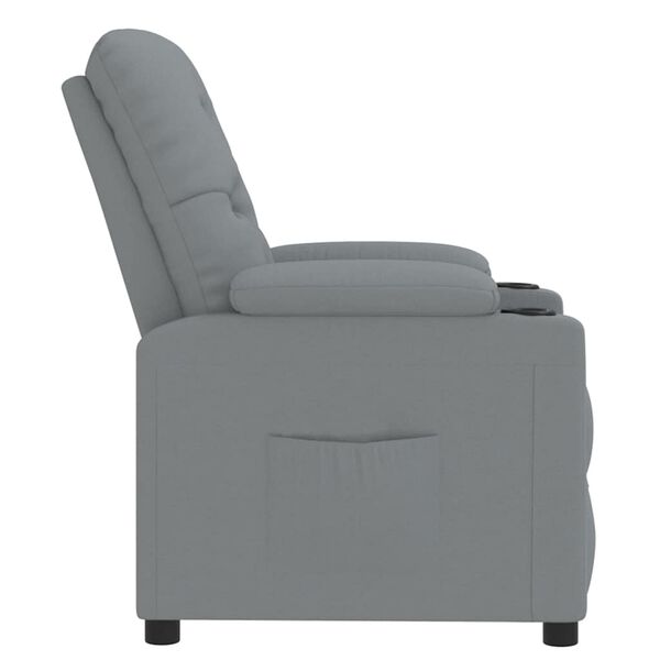 vidaXL Recliner Chair Light Grey Fabric