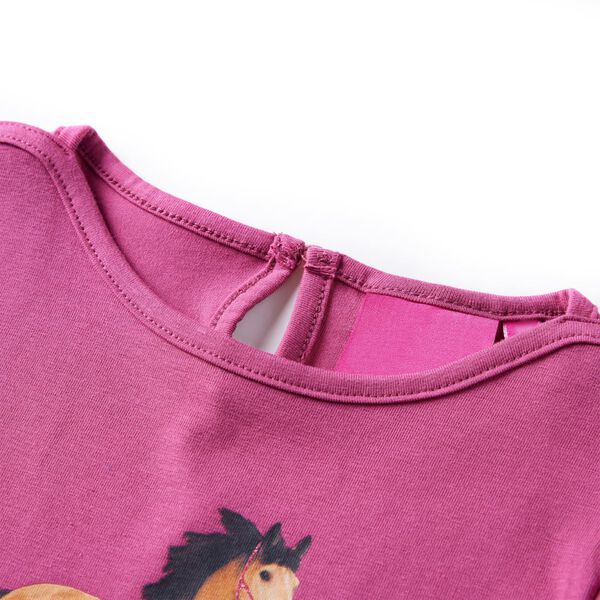 Kids' T-shirt with Long Sleeves Raspberry 128