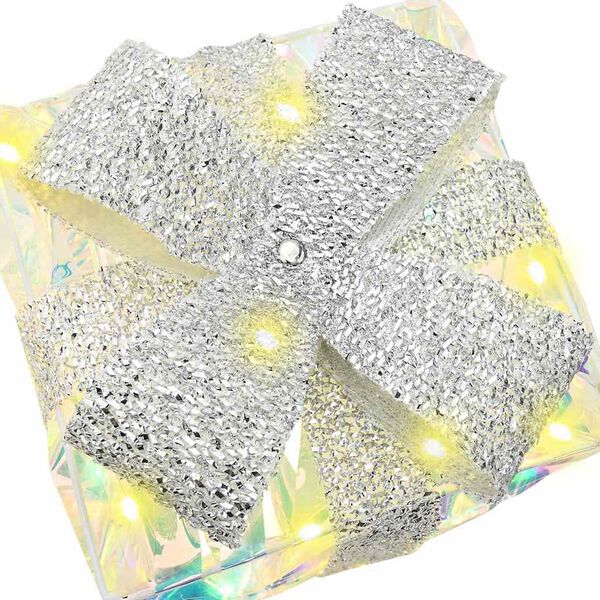 vidaXL Gift Box with 60 LEDs 3 pcs Warm white 20 x 20 x 20 cm PET