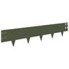 vidaXL Lawn Edging 10 pcs 100 x 20 cm Steel Olive Green