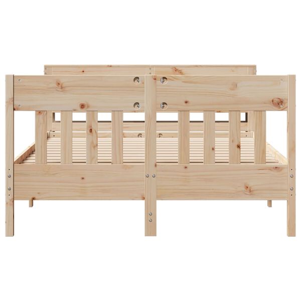 vidaXL Bed Frame without Mattress 160x200 cm Solid Wood Pine