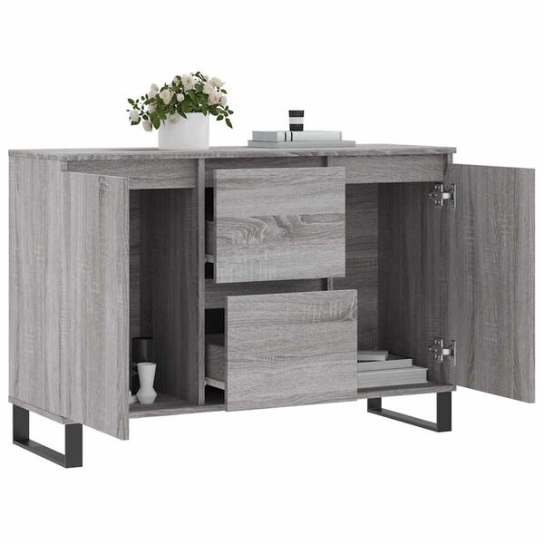 vidaXL Sideboard Grey Sonoma 101.5x35x70 cm Engineered Wood