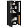 vidaXL Highboard 2 pcs Black Oak 69.5 x 34 x 180 cm Engineered Wood