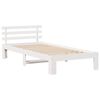 vidaXL Bed Frame with Headboard White 90 x 200 cm Solid Pine Wood