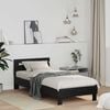 vidaXL Bed Frame with Headboard Black Oak 75 x 190 cm Engineered Wood