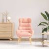 vidaXL Armchair Pink 69 x 74 x 93 cm Sherpa Fabric