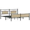 vidaXL Metal Bed Frame without Mattress Sonoma Oak 183x213 cm