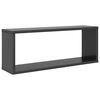 vidaXL Wall Cube Shelf 6 pcs Grey 60x15x23 cm Engineered Wood