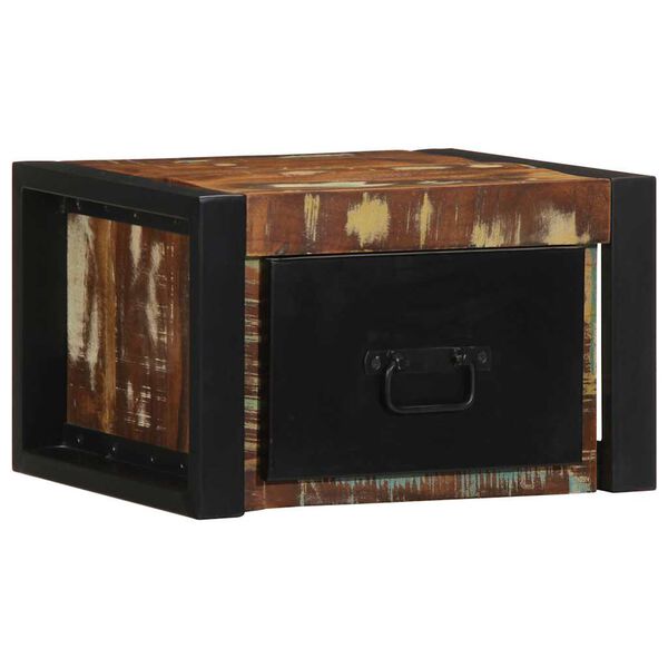 vidaXL Bedside Cabinet Multicolour 40x35x25 cm Solid Wood Reclaimed