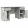 vidaXL Desk with Drawer Concrete grey 140 x 49 x 76 cm Engineered wood