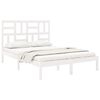 vidaXL Bed Frame without Mattress White Solid Wood 140x200 cm